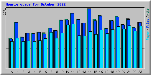 Hourly usage for October 2022