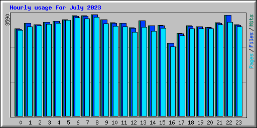 Hourly usage for July 2023