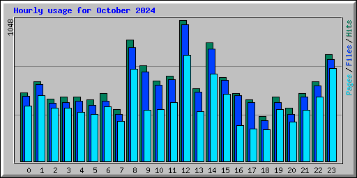 Hourly usage for October 2024