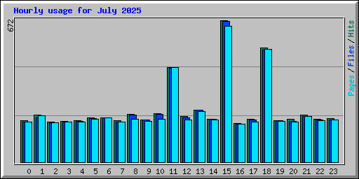 Hourly usage for July 2025