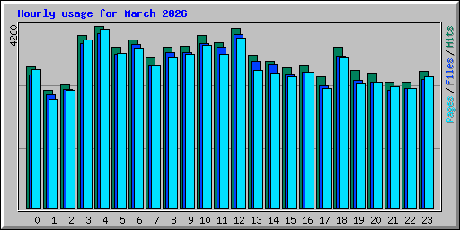 Hourly usage for March 2026